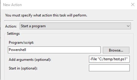 Windows Scheduled task succeeds but returns result 0x1.